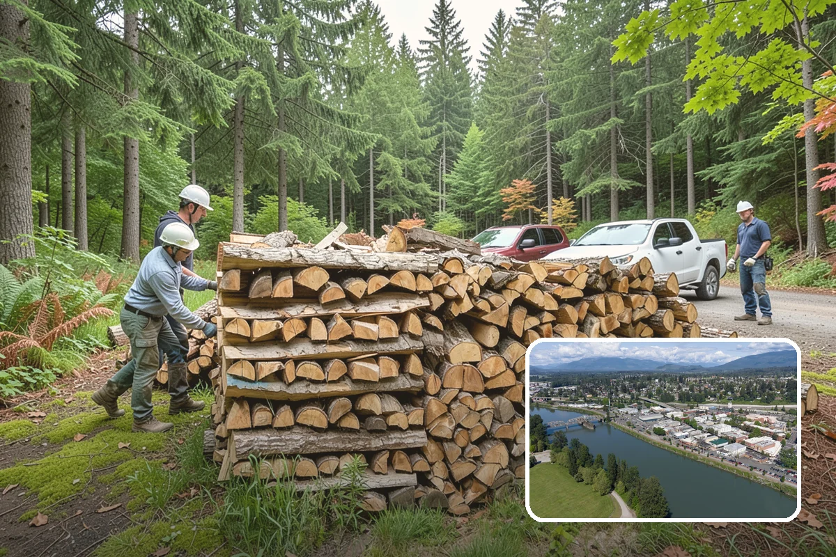 Bark Cleanup in Mount Vernon, Skagit County, WA - Stops bark stains from setting into decks and pavers