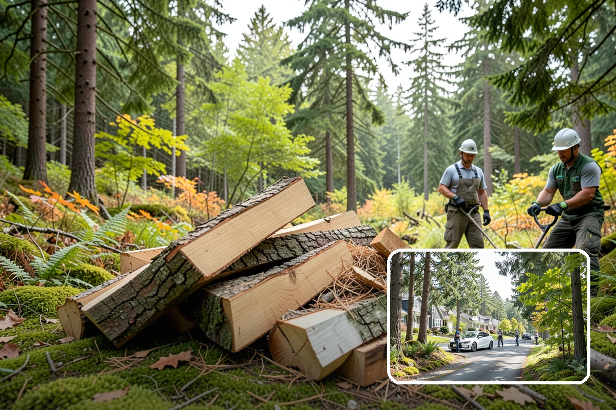 Bark Cleanup in Normandy Park, King County, WA - Stops bark stains from setting into decks and pavers