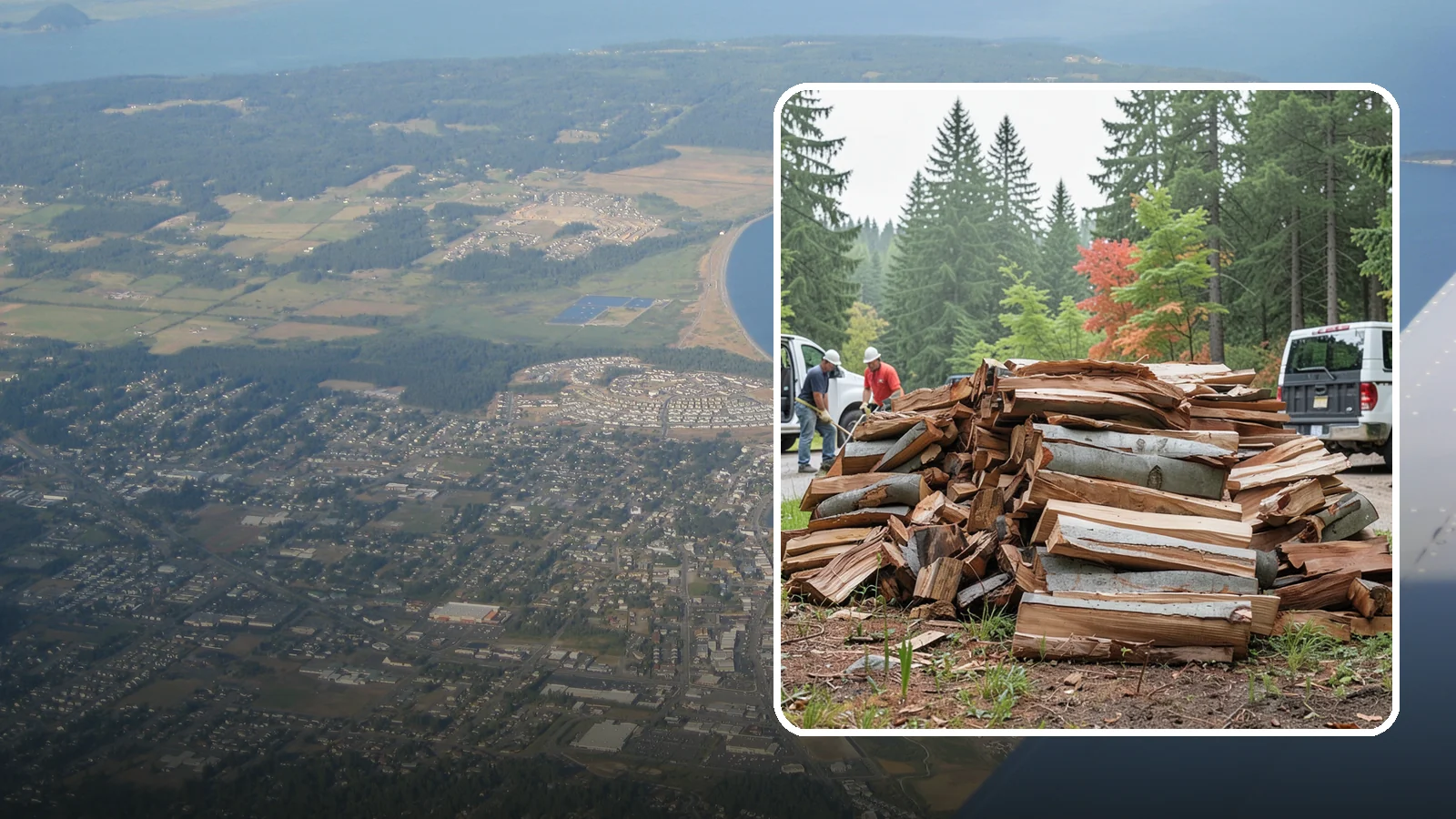 Bark Cleanup in Oak Harbor, Island County, WA - We collect and remove the loose bark that sheds off firewood and litters your storage and burning areas.