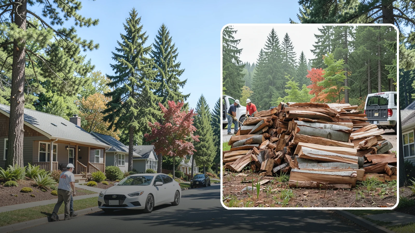 Bark Cleanup in Orting, Pierce County, WA - We collect and remove the loose bark that sheds off firewood and litters your storage and burning areas.