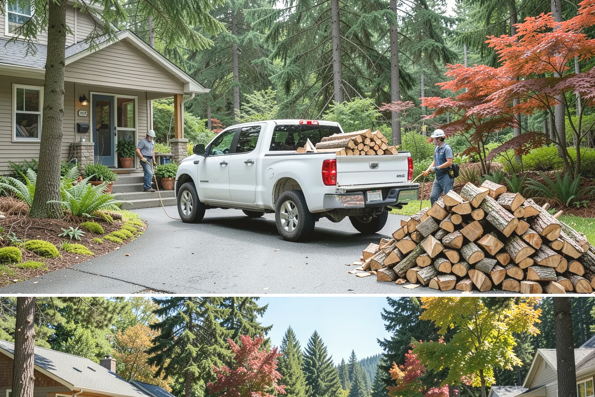 Bark Cleanup in Orting, Pierce County, WA - Fall cleanup before the wet season locks the bark down is ideal, though spring works well after a heavy winter of burning.