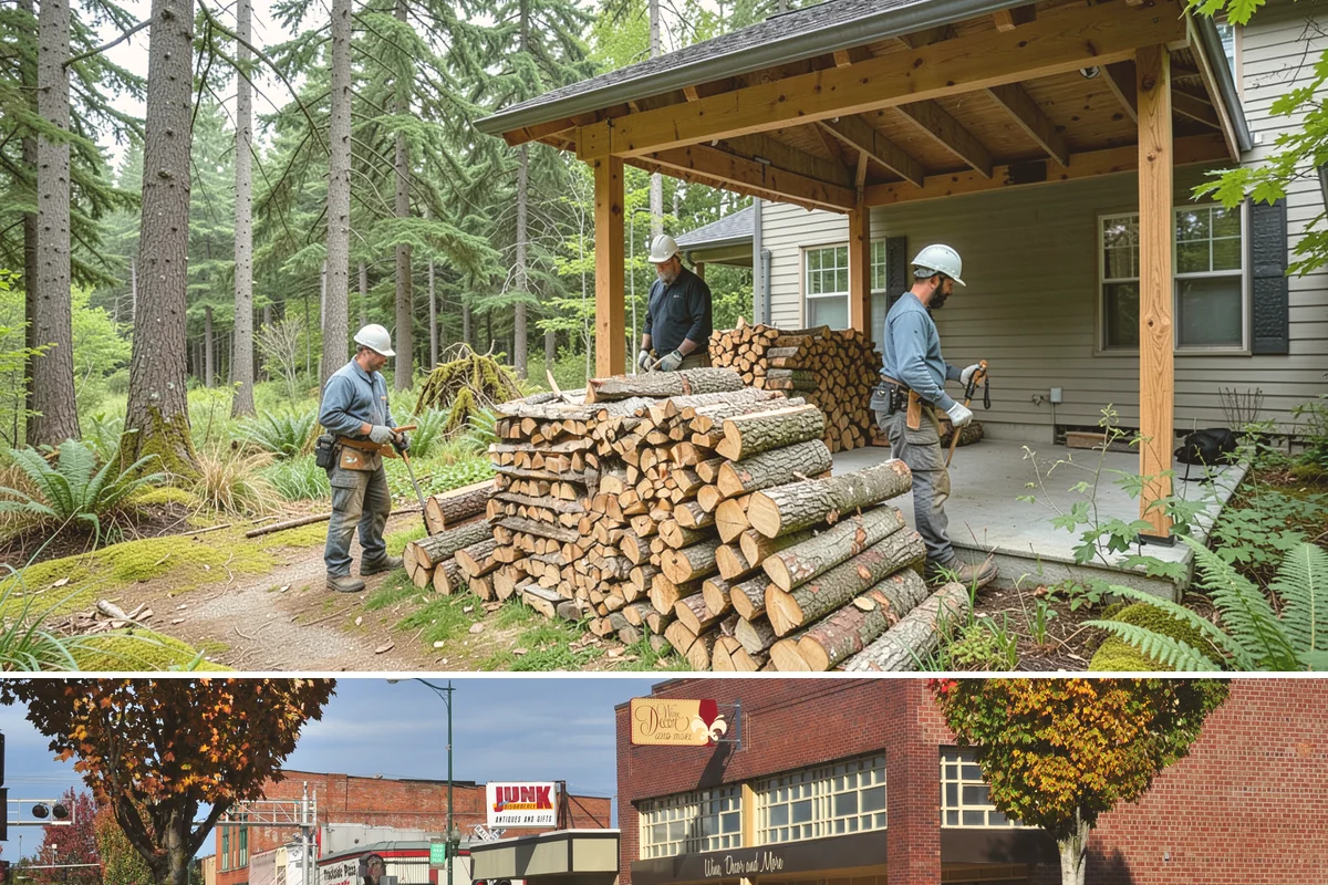Bark Cleanup in Puyallup, Pierce County, WA - Fall cleanup before the wet season locks the bark down is ideal, though spring works well after a heavy winter of burning.