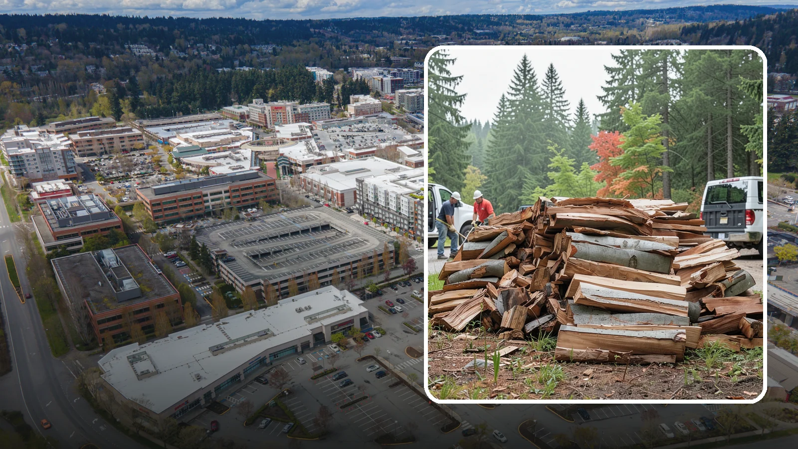 Bark Cleanup in Redmond, King County, WA - We collect and remove the loose bark that sheds off firewood and litters your storage and burning areas.