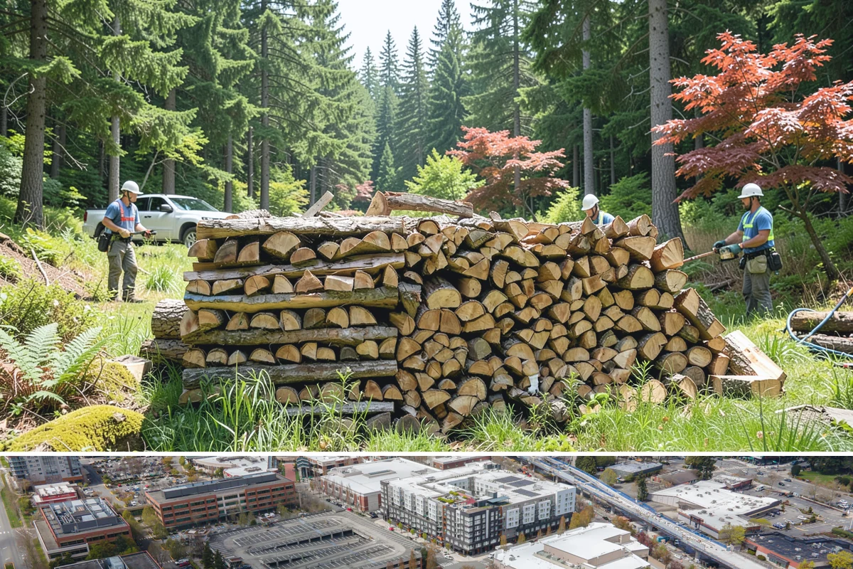 Bark Cleanup in Redmond, King County, WA - Fall cleanup before the wet season locks the bark down is ideal, though spring works well after a heavy winter of burning.