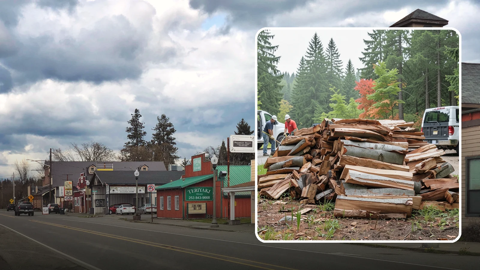 Bark Cleanup in Roy, Pierce County, WA - We collect and remove the loose bark that sheds off firewood and litters your storage and burning areas.