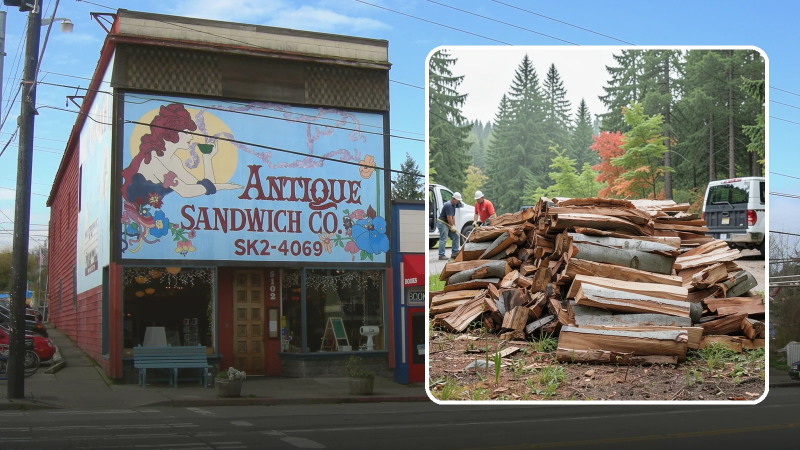 Bark Cleanup in Ruston, Pierce County, WA - We collect and remove the loose bark that sheds off firewood and litters your storage and burning areas.
