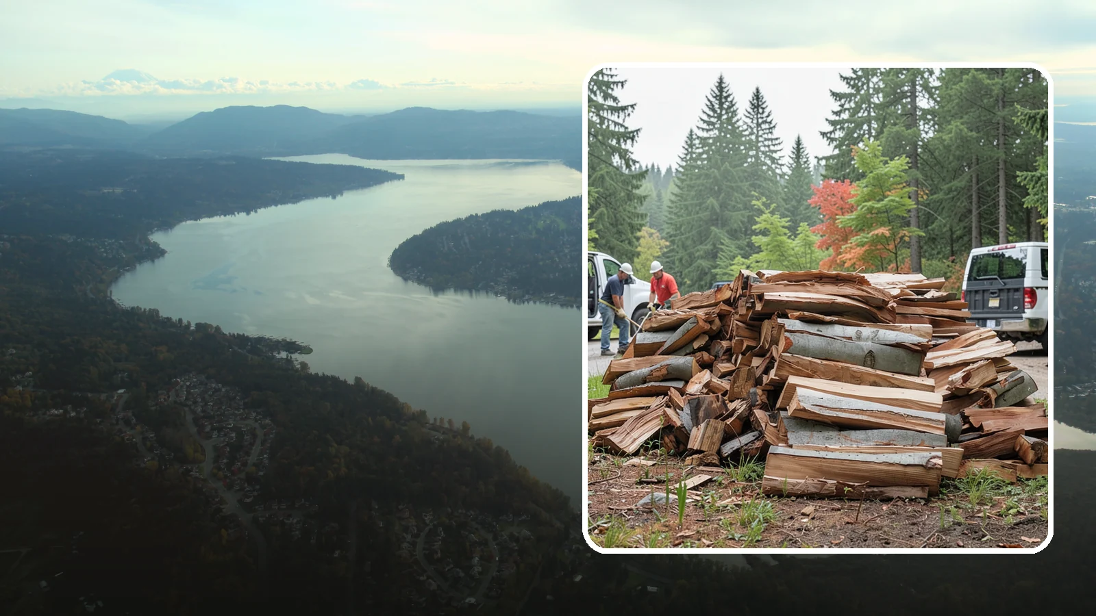 Bark Cleanup in Sammamish, King County, WA - We collect and remove the loose bark that sheds off firewood and litters your storage and burning areas.