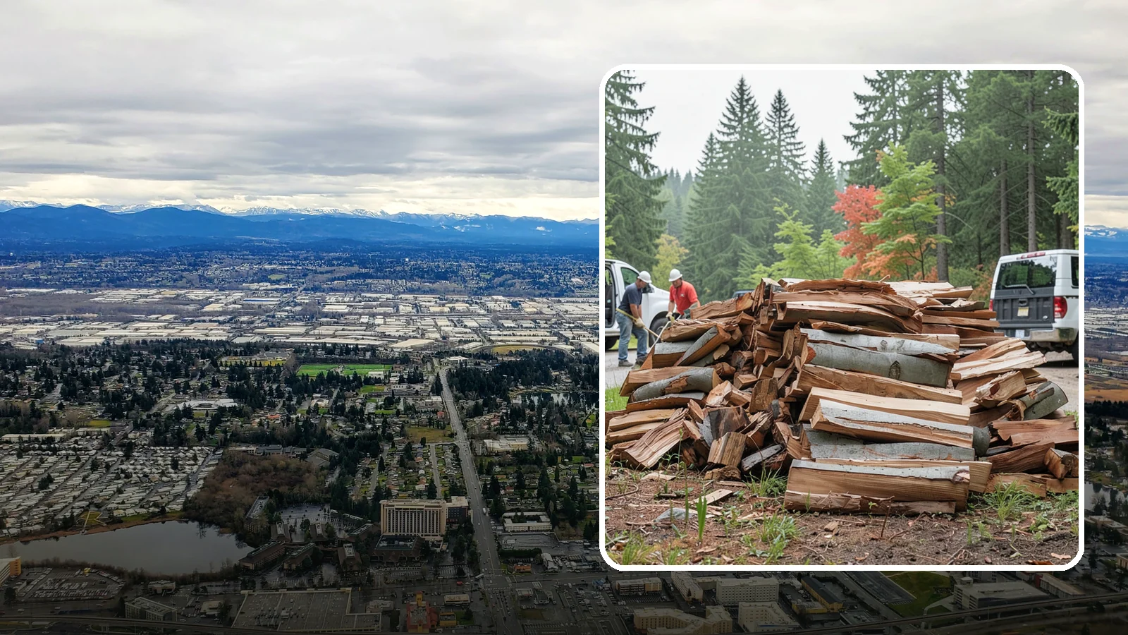 Bark Cleanup in SeaTac, King County, WA - We collect and remove the loose bark that sheds off firewood and litters your storage and burning areas.