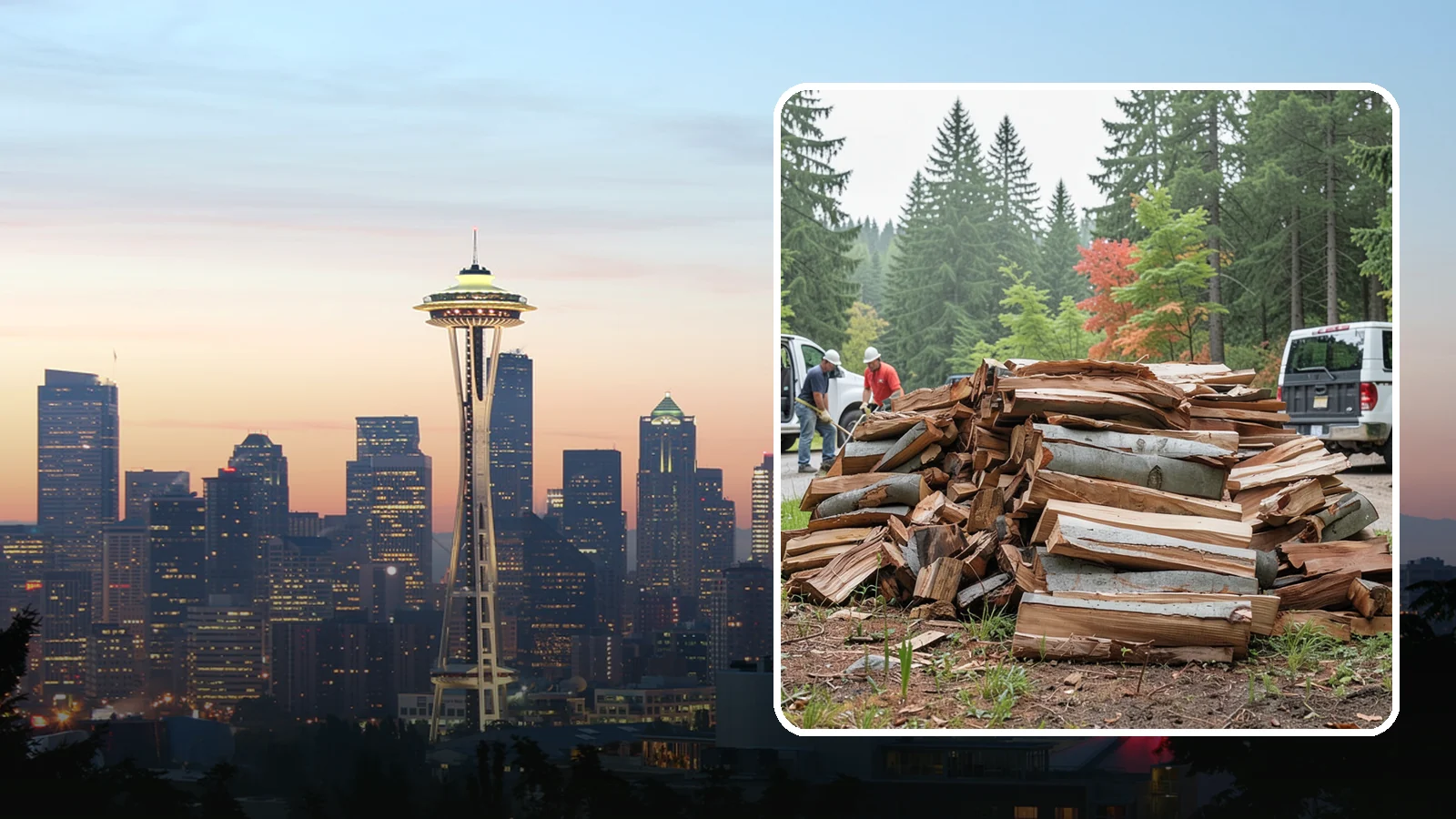 Bark Cleanup in Seattle, WA - We collect and remove the loose bark that sheds off firewood and litters your storage and burning areas.