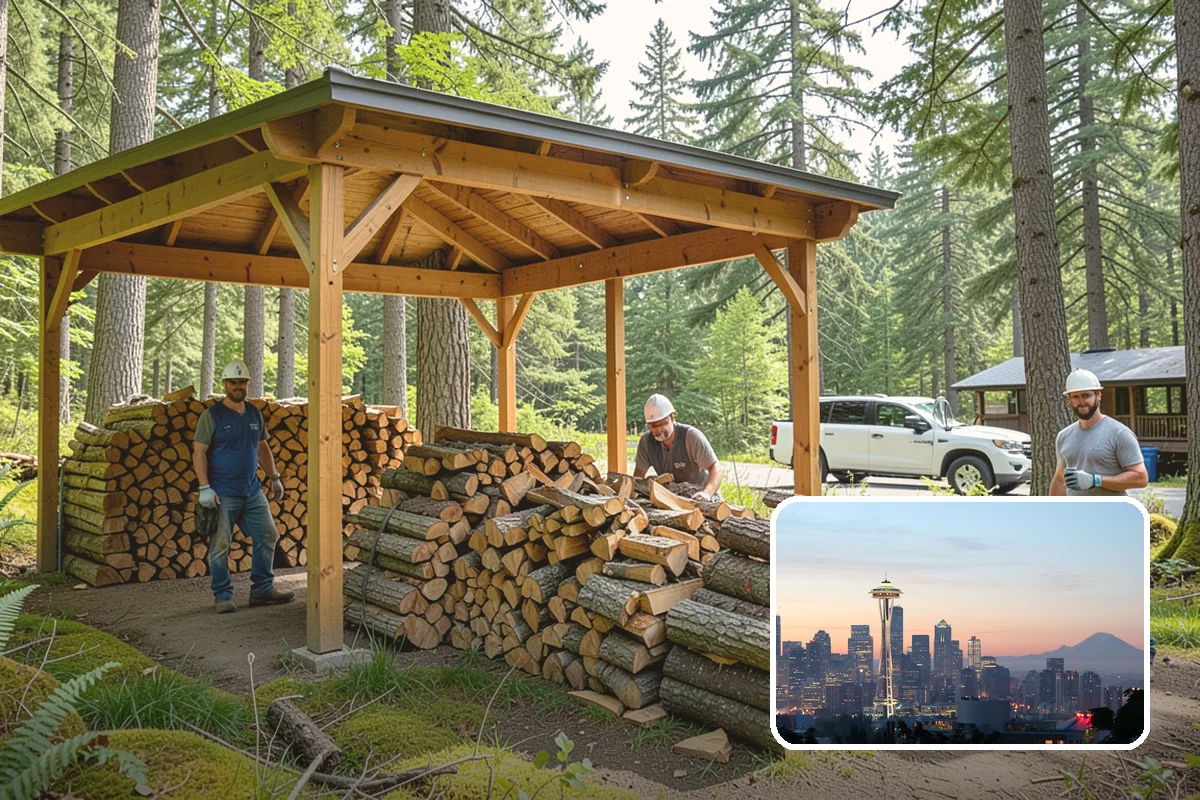 Bark Cleanup in Seattle, WA - Stops bark stains from setting into decks and pavers
