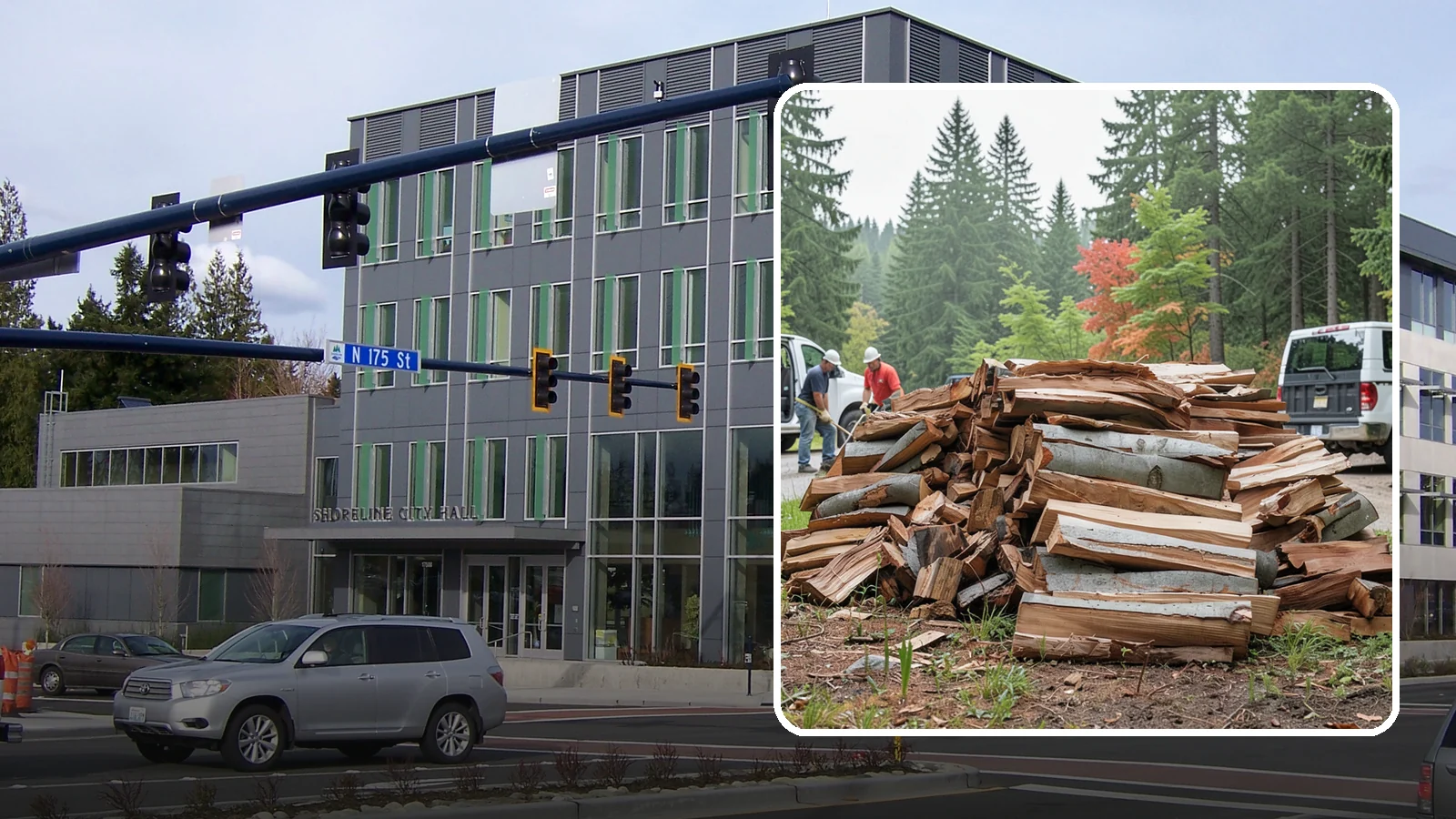 Bark Cleanup in Shoreline, King County, WA - We collect and remove the loose bark that sheds off firewood and litters your storage and burning areas.