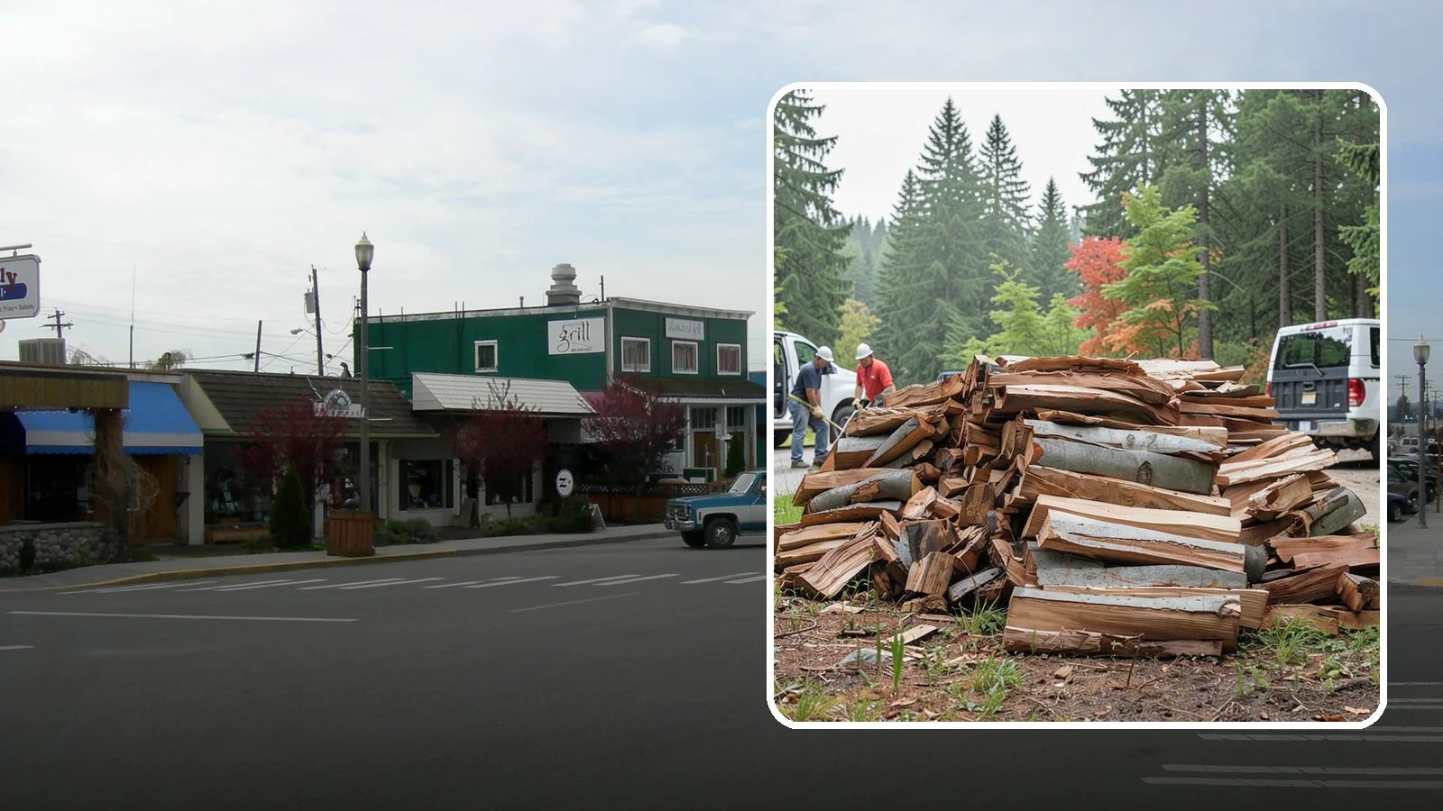 Bark Cleanup in Stanwood, Snohomish County, WA - We collect and remove the loose bark that sheds off firewood and litters your storage and burning areas.