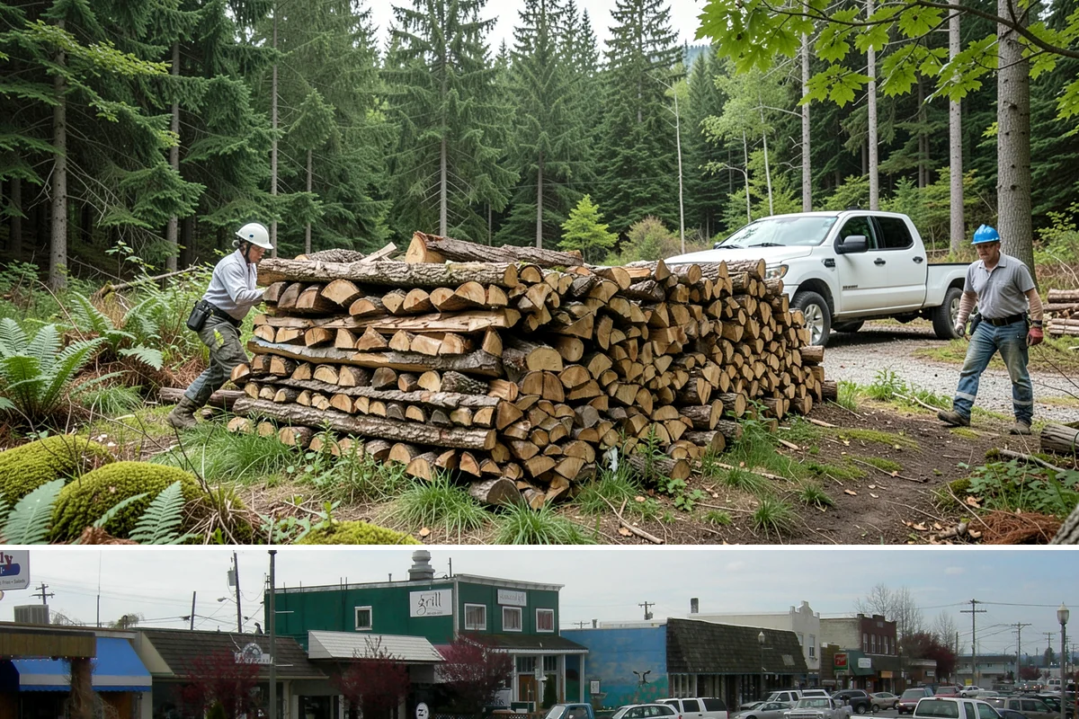 Bark Cleanup in Stanwood, Snohomish County, WA - Fall cleanup before the wet season locks the bark down is ideal, though spring works well after a heavy winter of burning.