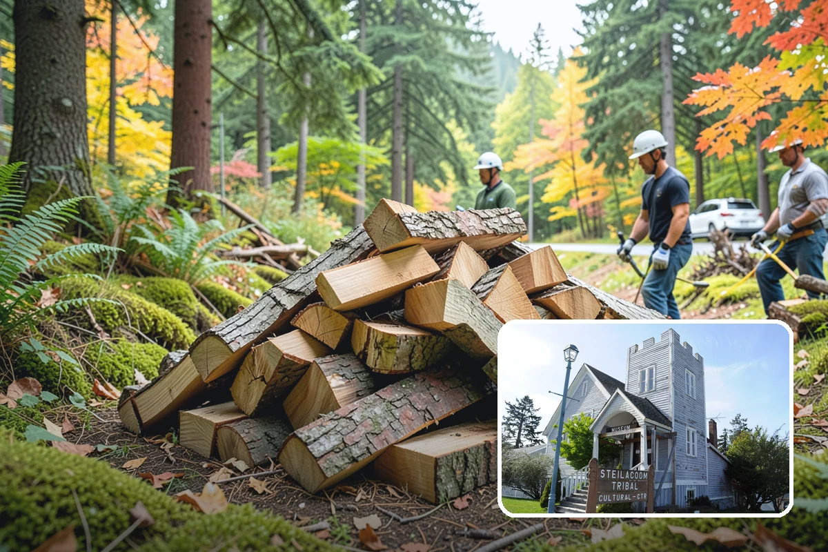 Bark Cleanup in Steilacoom, Pierce County, WA - Stops bark stains from setting into decks and pavers