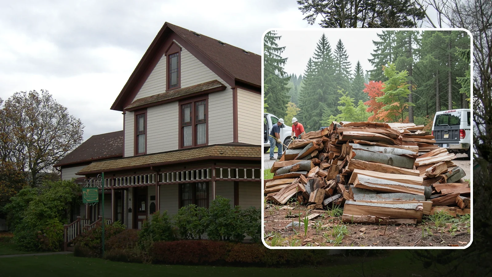 Bark Cleanup in Sumner, Pierce County, WA - We collect and remove the loose bark that sheds off firewood and litters your storage and burning areas.