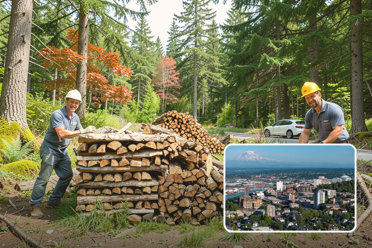 Bark Cleanup in Tacoma, Pierce County, WA - Stops bark stains from setting into decks and pavers