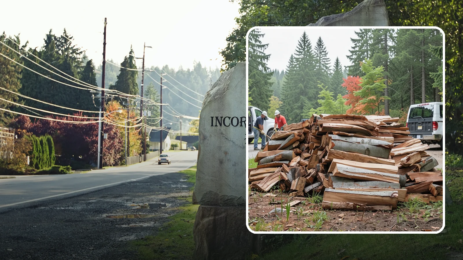 Bark Cleanup in Wilkeson, Pierce County, WA - We collect and remove the loose bark that sheds off firewood and litters your storage and burning areas.