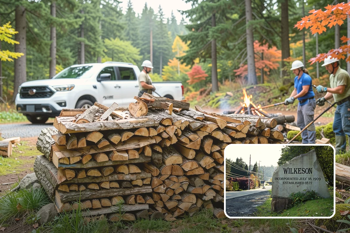 Bark Cleanup in Wilkeson, Pierce County, WA - Stops bark stains from setting into decks and pavers