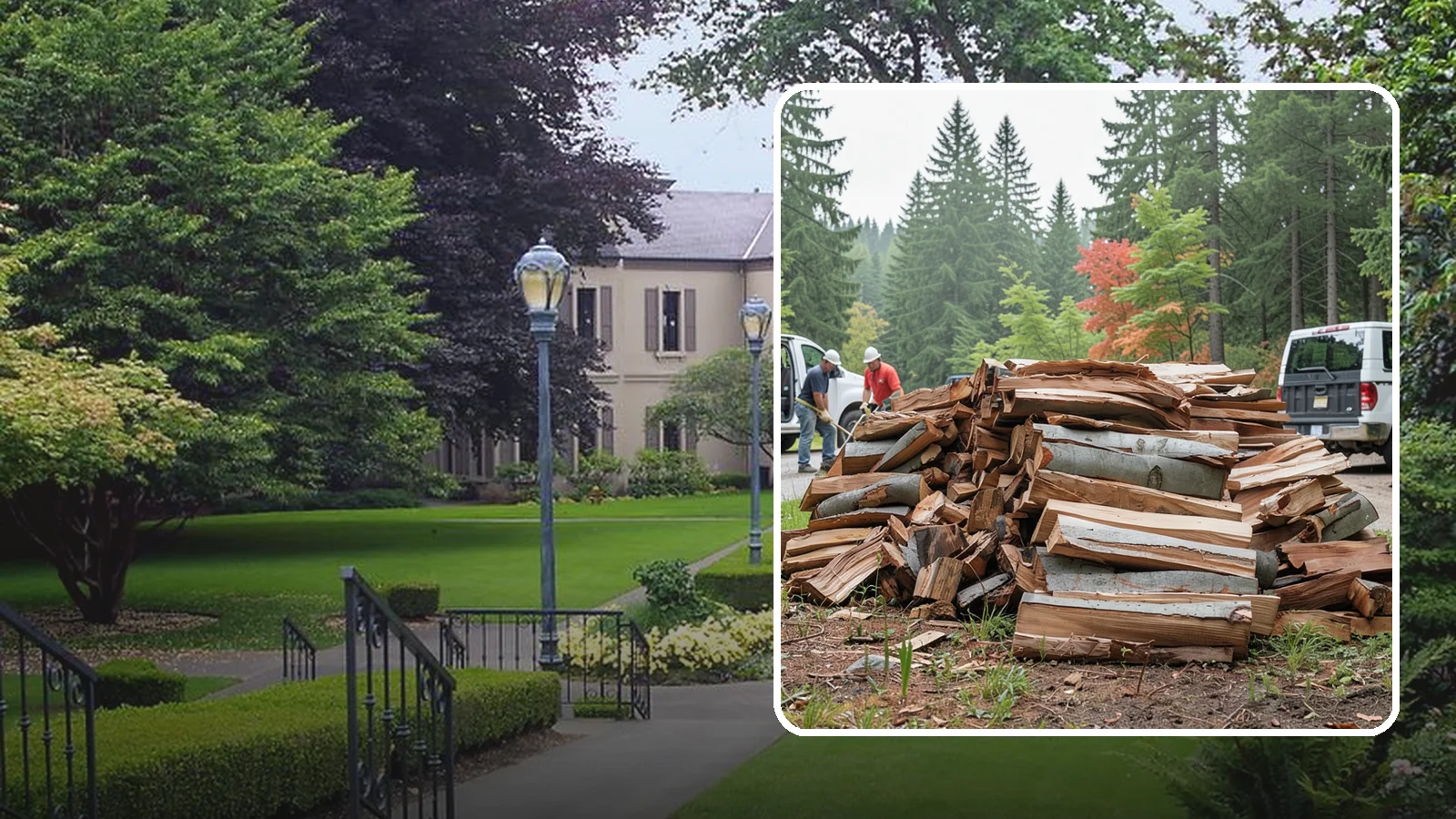 Bark Cleanup in Woodinville, King County, WA - We collect and remove the loose bark that sheds off firewood and litters your storage and burning areas.