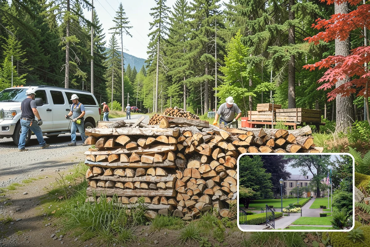 Bark Cleanup in Woodinville, King County, WA - Stops bark stains from setting into decks and pavers