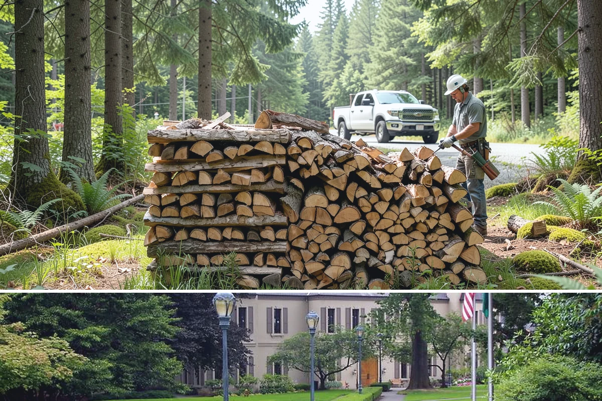 Bark Cleanup in Woodinville, King County, WA - Fall cleanup before the wet season locks the bark down is ideal, though spring works well after a heavy winter of burning.