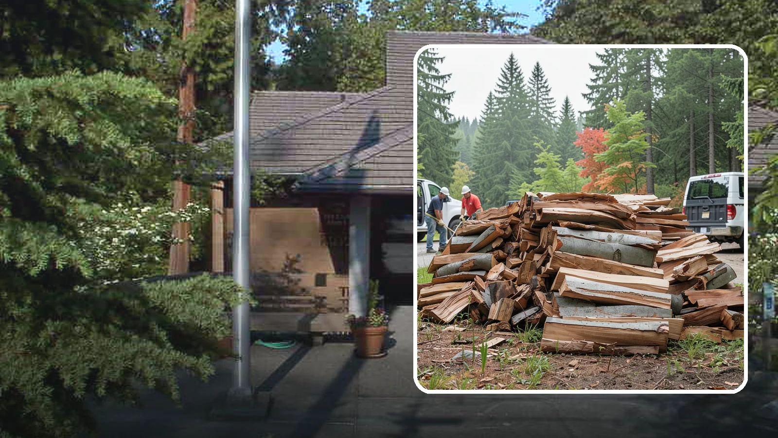Bark Cleanup in Yarrow Point, King County, WA - We collect and remove the loose bark that sheds off firewood and litters your storage and burning areas.
