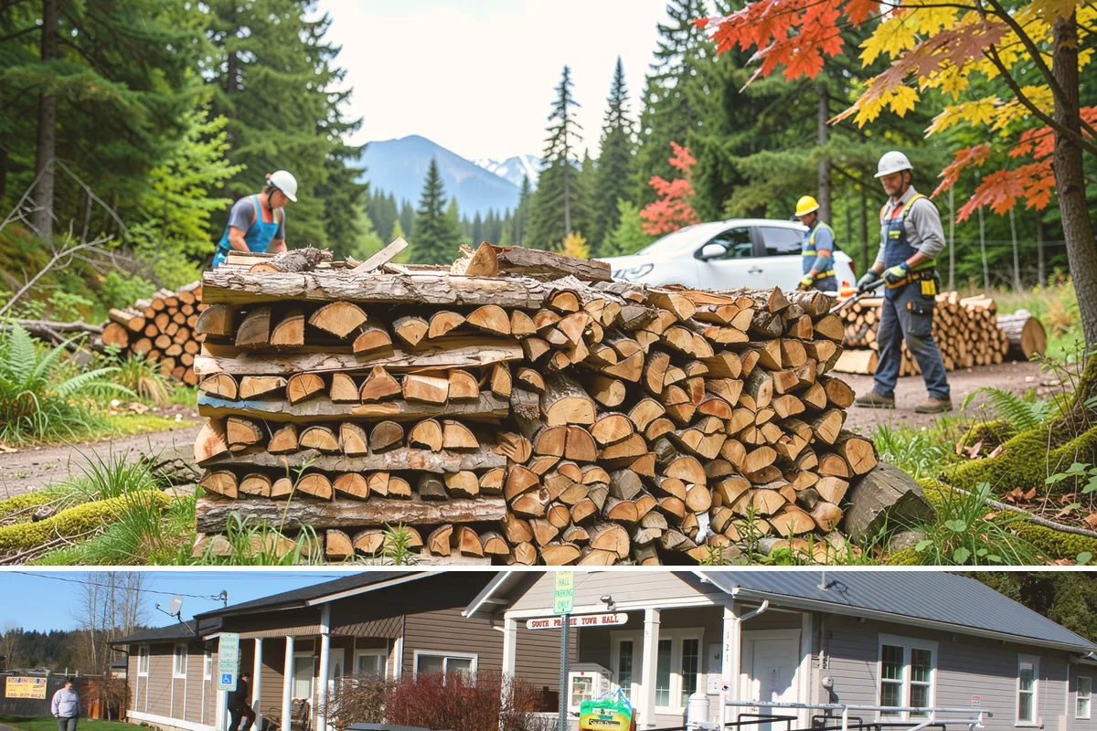 BBQ Cooking Wood in South Prairie, Pierce County, WA - BBQ cooking wood moves fastest through the spring and summer grilling season across the Northwest.