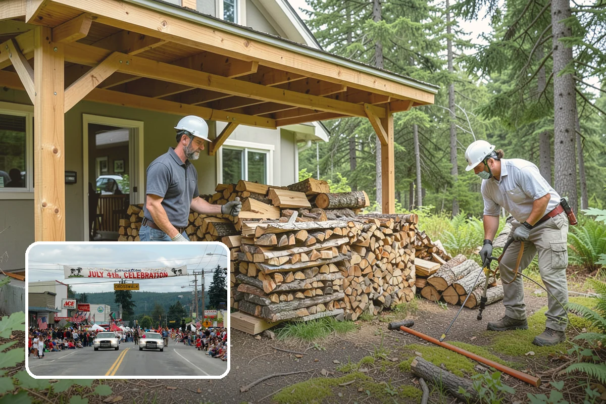 Beach Firewood in Carnation, King County, WA - Lights reliably in humid coastal air