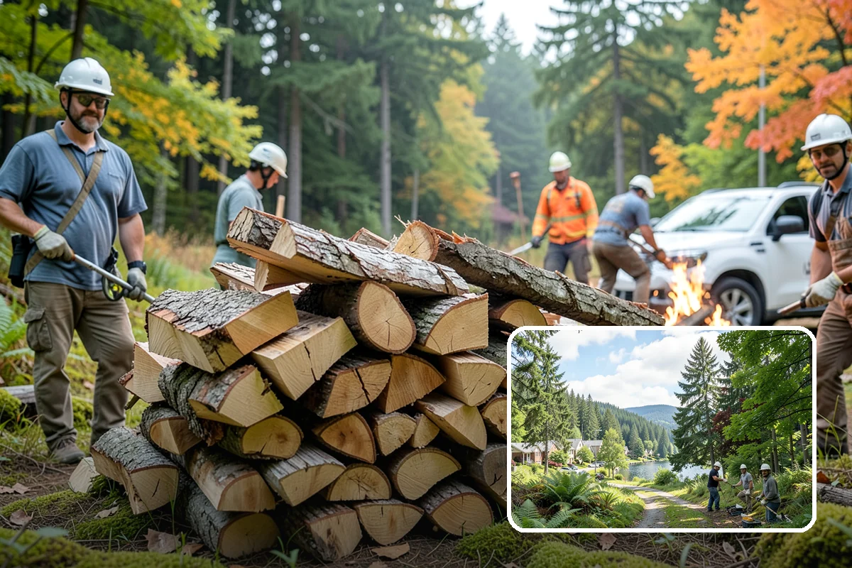 Beach Firewood in Lake Forest Park, King County, WA - Lights reliably in humid coastal air