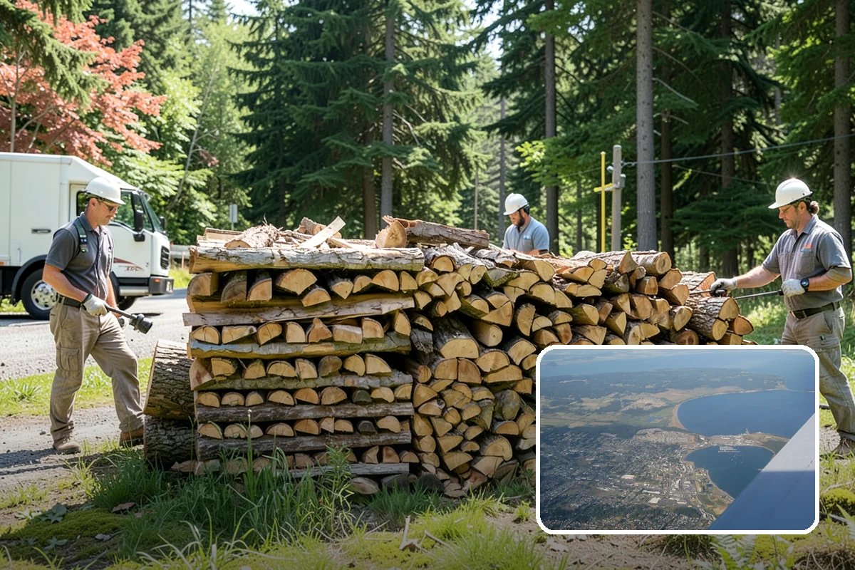 Beach Firewood in Oak Harbor, Island County, WA - Lights reliably in humid coastal air