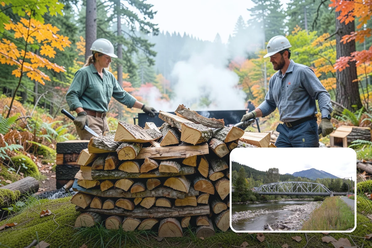 Beach Firewood in Skykomish, King County, WA - Lights reliably in humid coastal air