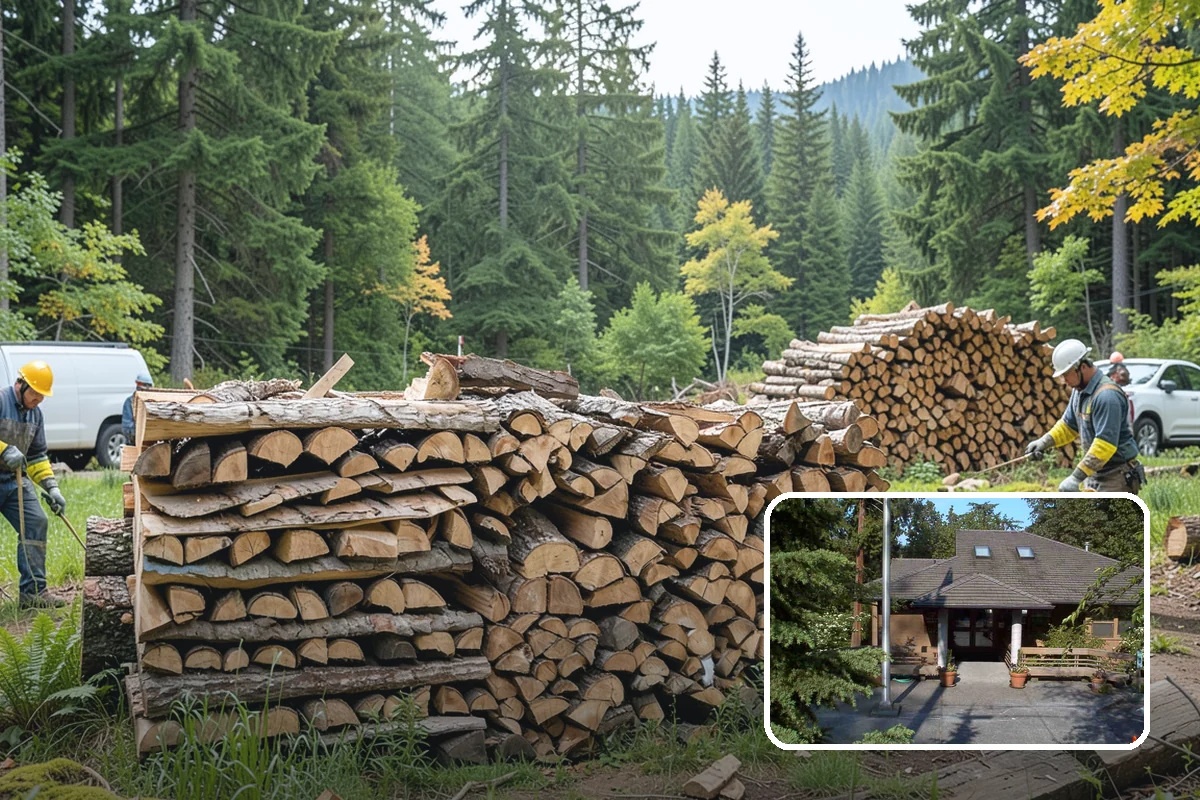 Beach Firewood in Yarrow Point, King County, WA - Lights reliably in humid coastal air