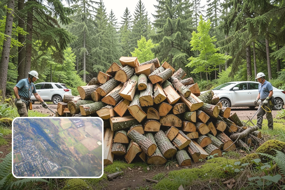 Bonfire Wood in Algona, King County, WA - Larger splits build a substantial blaze