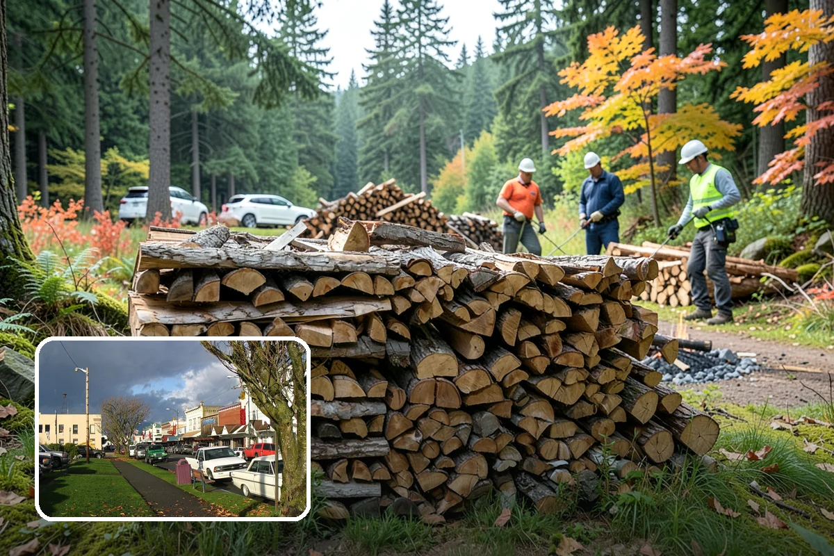 Bonfire Wood in Arlington, Snohomish County, WA - Larger splits build a substantial blaze