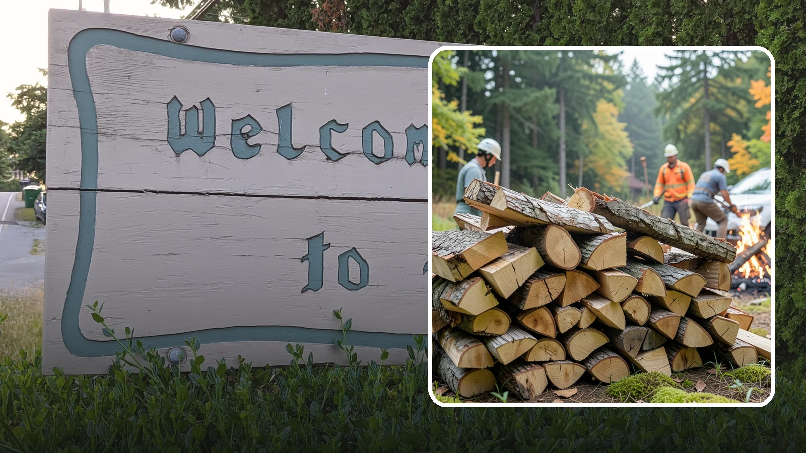 Bonfire Wood in Brier, Snohomish County, WA - Larger split firewood cut for building big, long-lasting bonfires at outdoor events.