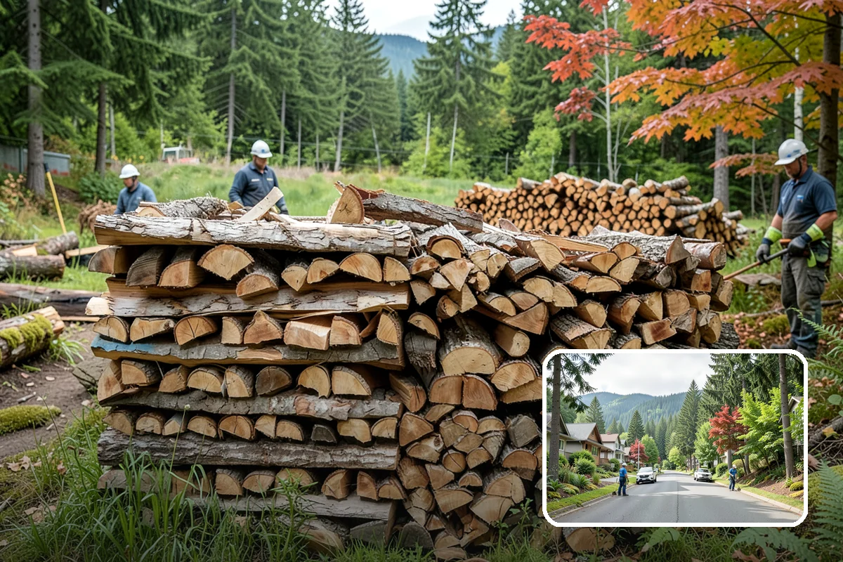 Bonfire Wood in Darrington, Snohomish County, WA - Larger splits build a substantial blaze