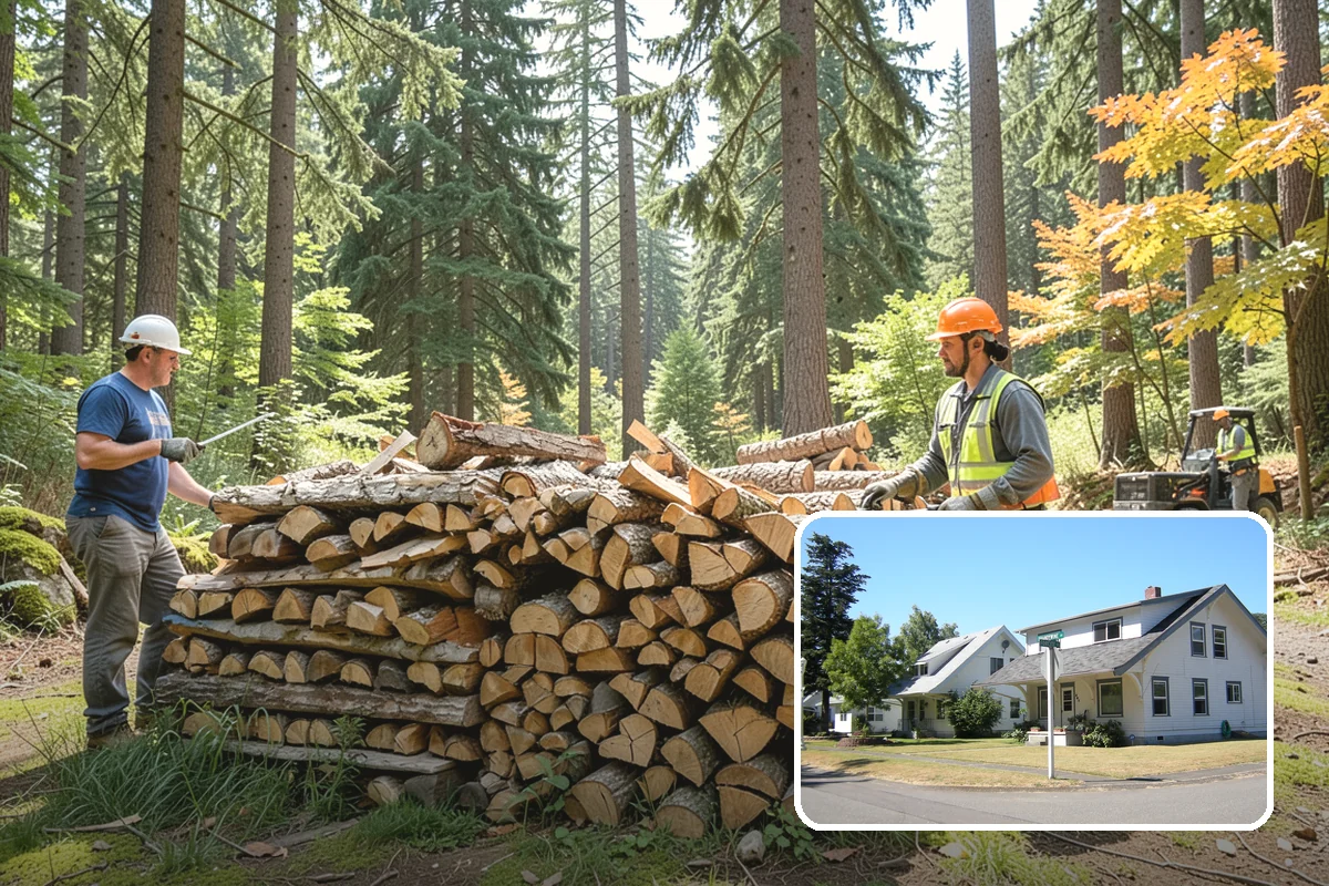 Bonfire Wood in DuPont, Pierce County, WA - Larger splits build a substantial blaze