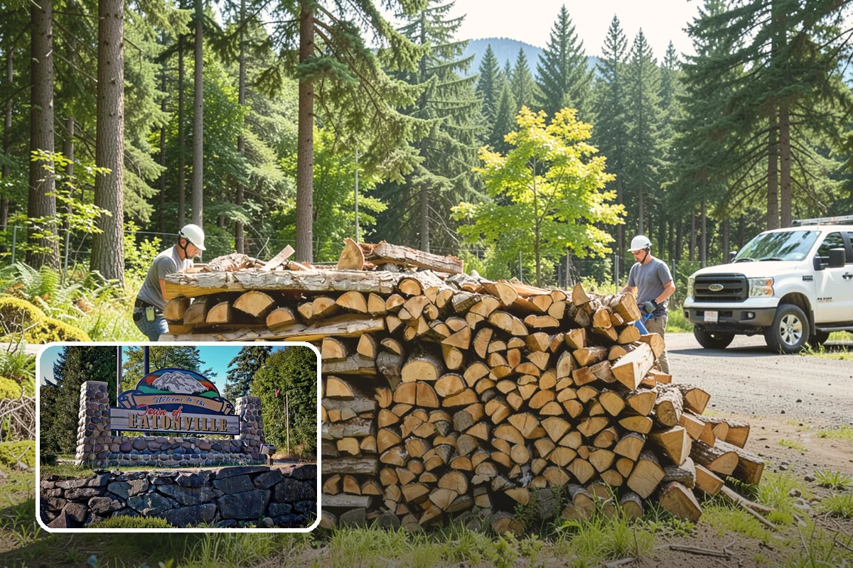 Bonfire Wood in Eatonville, Pierce County, WA - Larger splits build a substantial blaze