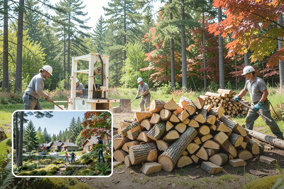 Bonfire Wood in Edgewood, Pierce County, WA - Larger splits build a substantial blaze