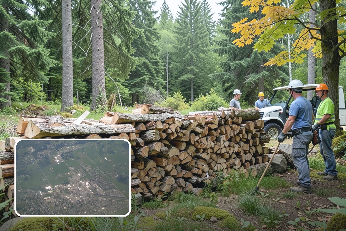 Bonfire Wood in Enumclaw, King County, WA - Larger splits build a substantial blaze