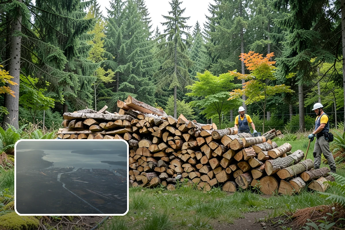 Bonfire Wood in Fife, Pierce County, WA - Larger splits build a substantial blaze