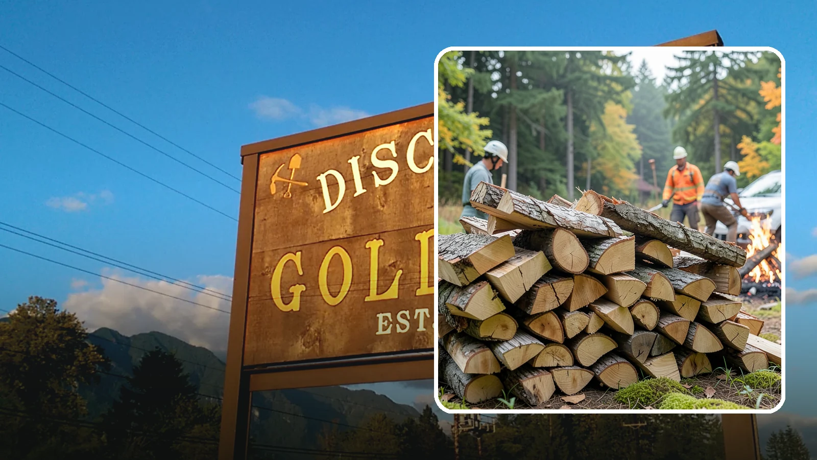Bonfire Wood in Gold Bar, Snohomish County, WA - Larger split firewood cut for building big, long-lasting bonfires at outdoor events.