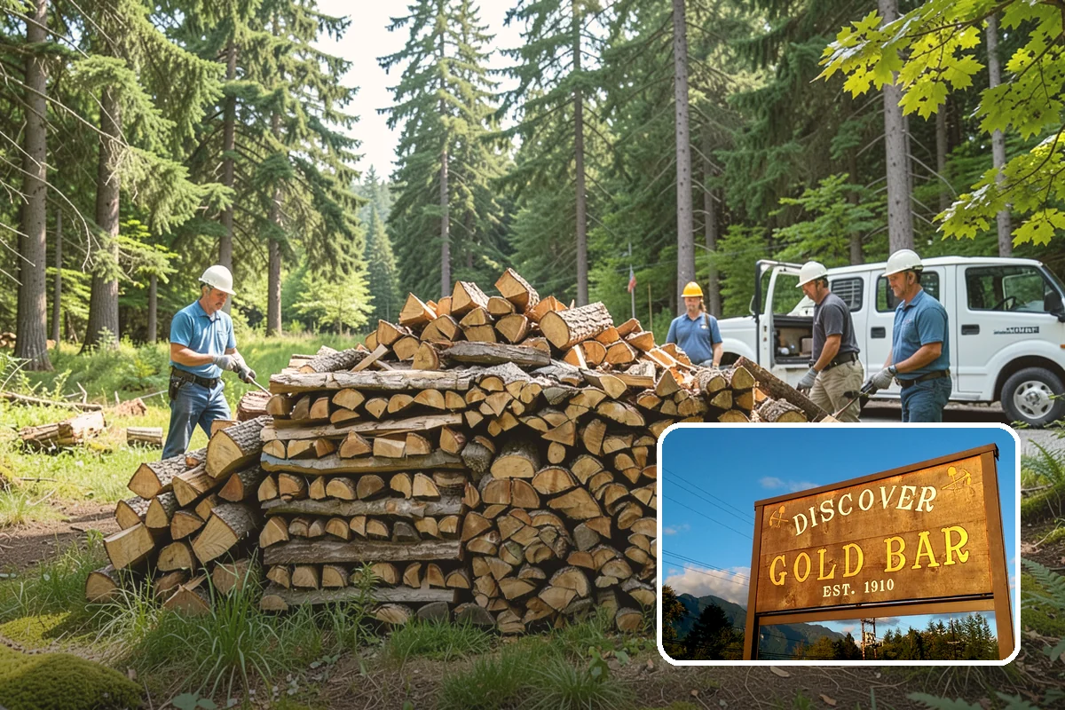 Bonfire Wood in Gold Bar, Snohomish County, WA - Larger splits build a substantial blaze