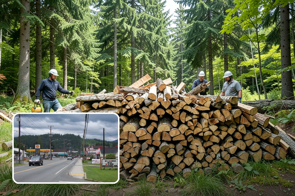 Bonfire Wood in Granite Falls, Snohomish County, WA - Larger splits build a substantial blaze