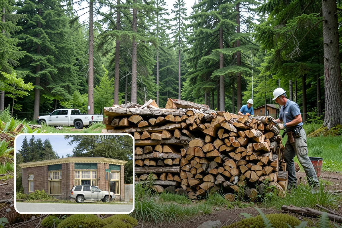 Bonfire Wood in Hamilton, Skagit County, WA - Larger splits build a substantial blaze