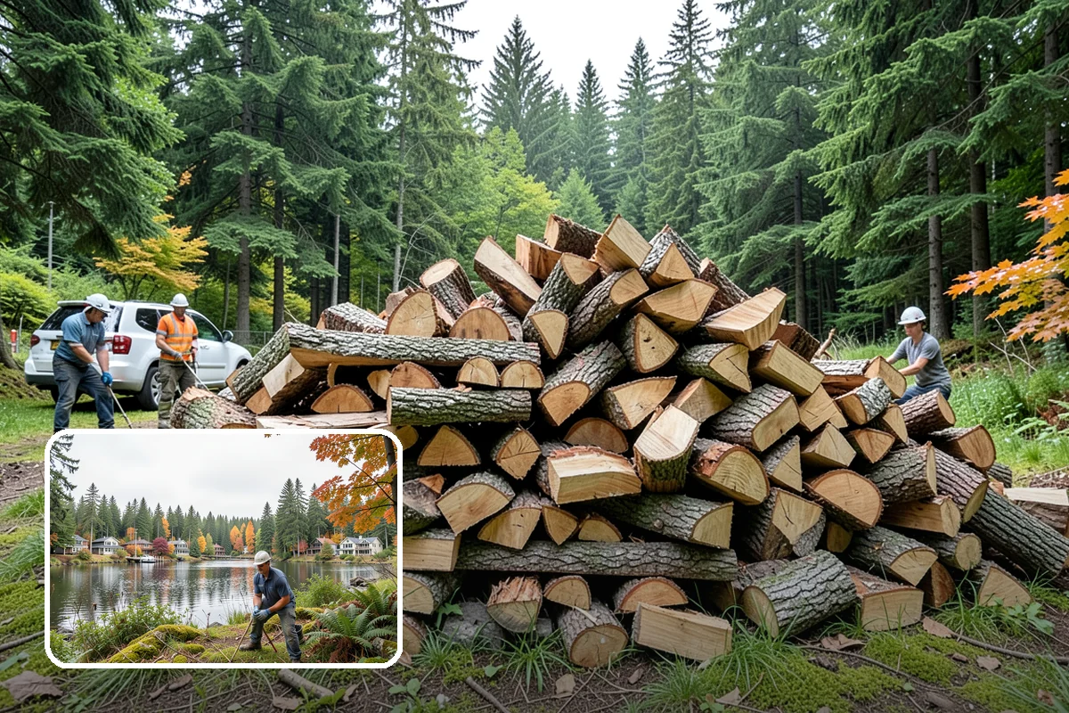 Bonfire Wood in La Conner, Skagit County, WA - Larger splits build a substantial blaze