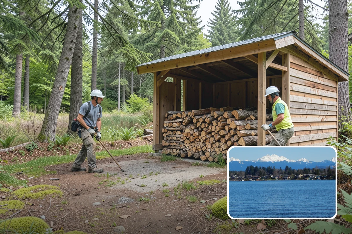 Bonfire Wood in Lake Stevens, Snohomish County, WA - Larger splits build a substantial blaze