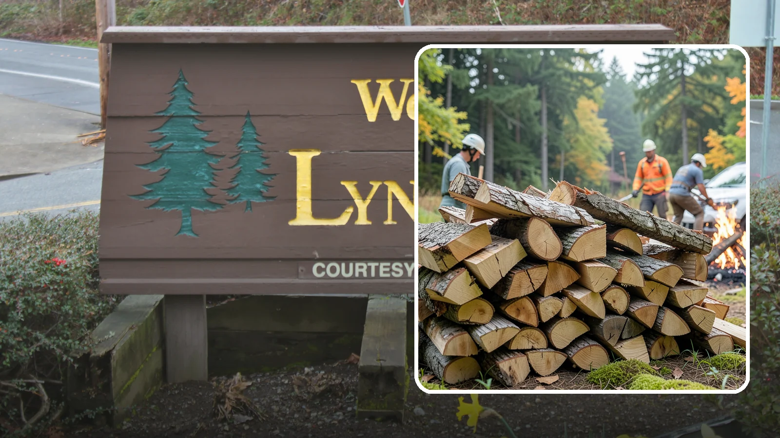 Bonfire Wood in Lynnwood, Snohomish County, WA - Larger split firewood cut for building big, long-lasting bonfires at outdoor events.