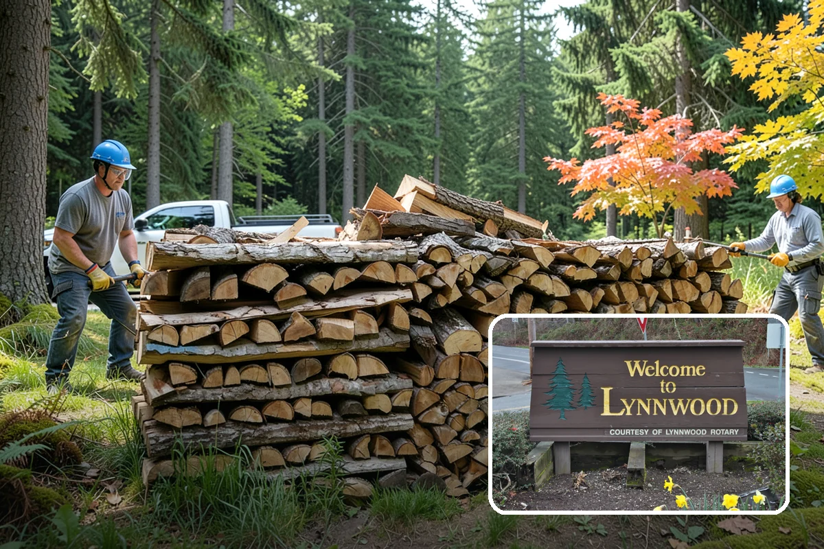 Bonfire Wood in Lynnwood, Snohomish County, WA - Larger splits build a substantial blaze