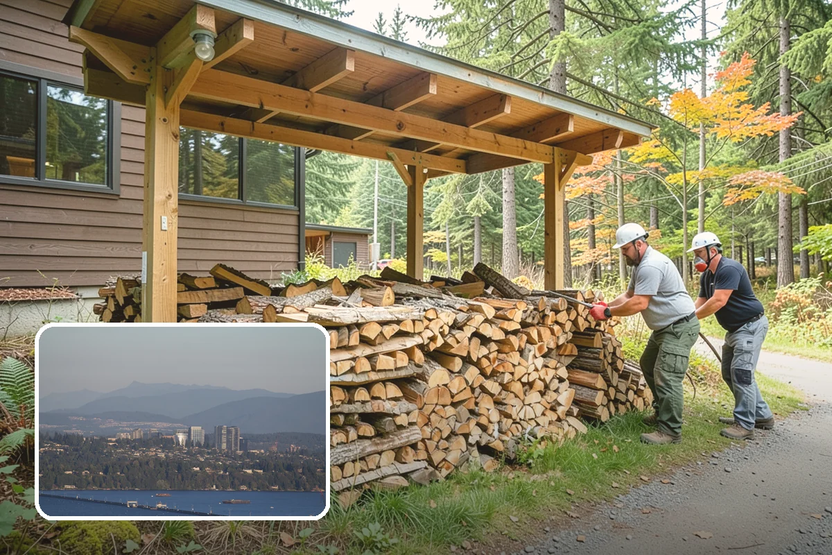 Bonfire Wood in Medina, King County, WA - Larger splits build a substantial blaze